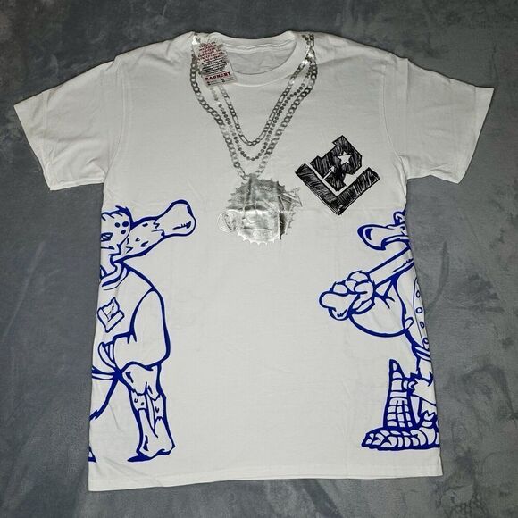 Vintage Sz M 90s Parody Raunchy QUAN Rich Home Funny Hip Hop Rap Shirt Side Tee - Picture 3 of 15